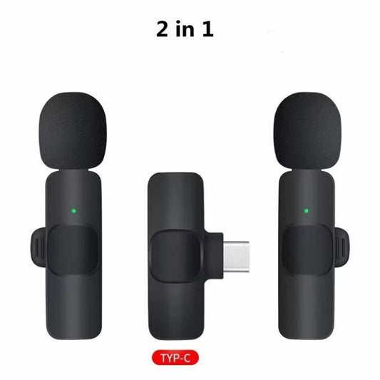 Professional Wireless Lavalier Lapel Microphone For IPhone, IPad - Cordless Omnidirectional Condenser Recording Mic For Interview Video Podcast Vlog YouTube i&i Kòstòm apparels