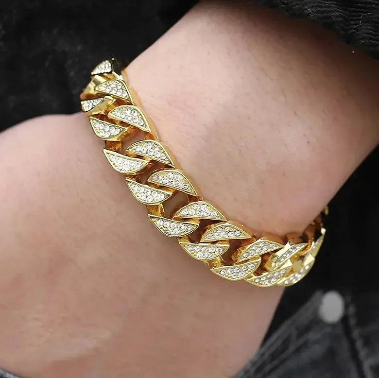 Miami Curb Cuban Chain Bracelet i&i Kòstòm apparels