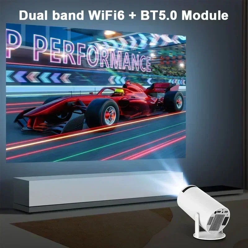 2024 New 4K Android 11 Dual Wifi6 200 ANSI Allwinner H713 BT5.0 1080P 1280*720P Home Cinema Outdoor Portable Projetor